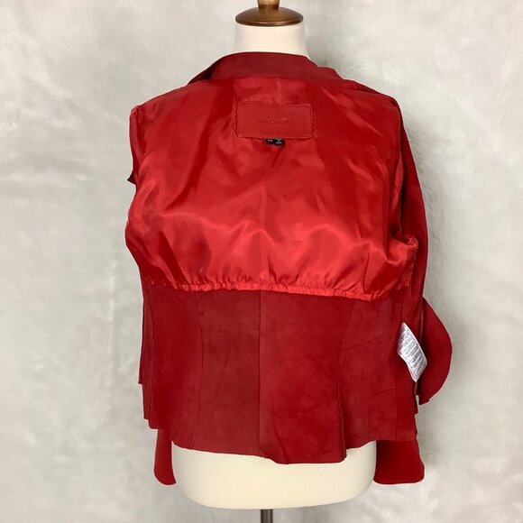 Cigno Nero Lene Red Leather Jacket 8 - Picture 7 of 10